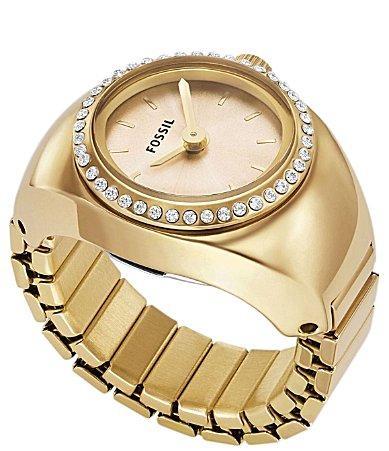 Fossil Womens Two-Hand Stainless Steel Ring Watch Product Image