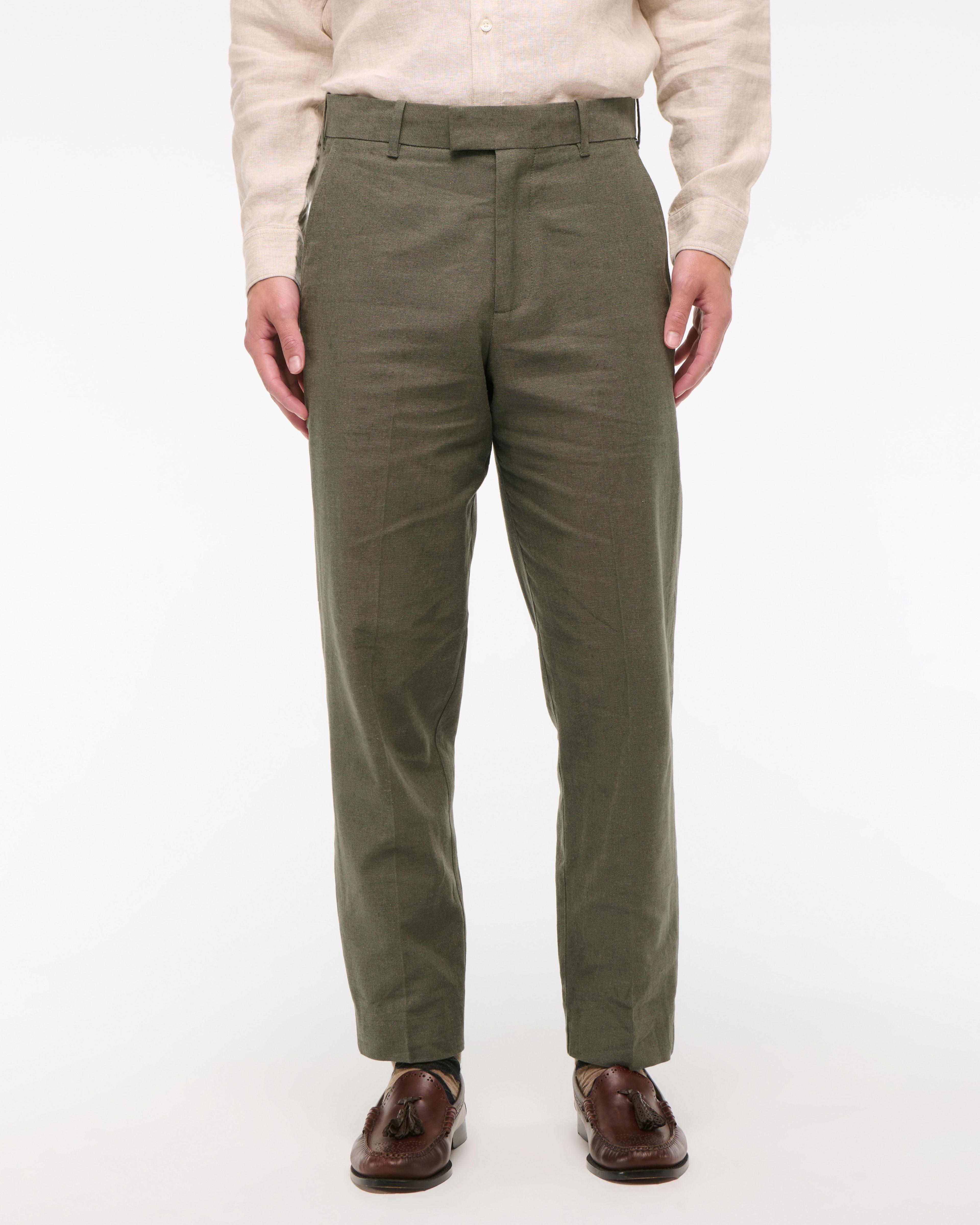 The A&F Collins Tailored Linen-Blend Suit Pant Product Image