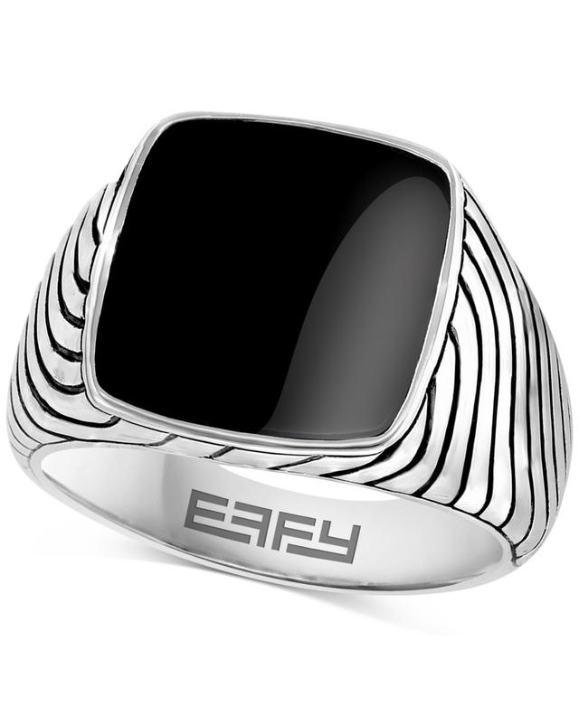 Effy Mens Onyx Ring Sterling Silver Product Image