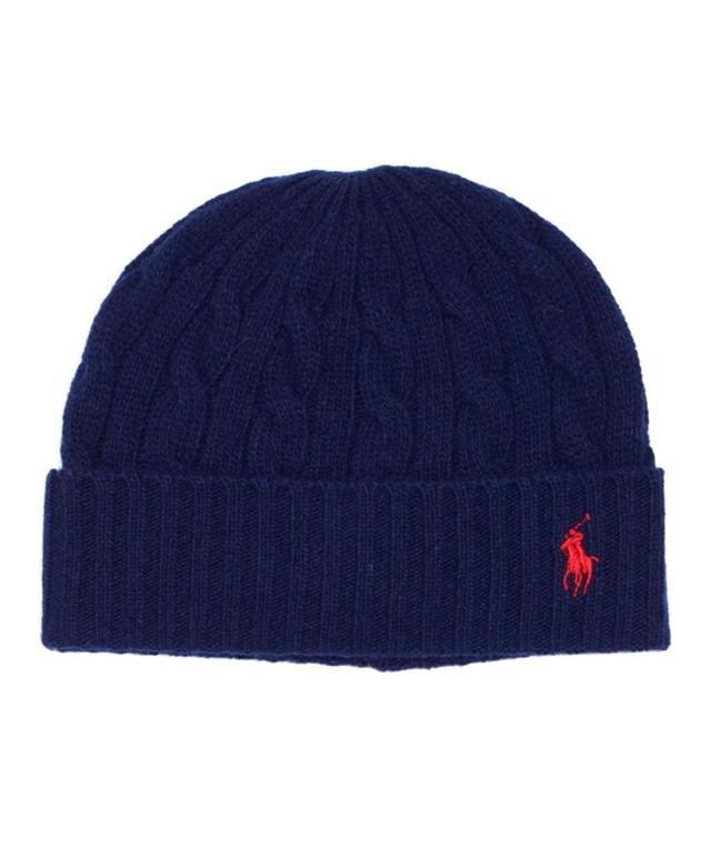 POLO RALPH LAUREN Men's Classic Cable Beanie In Newport Navy Product Image