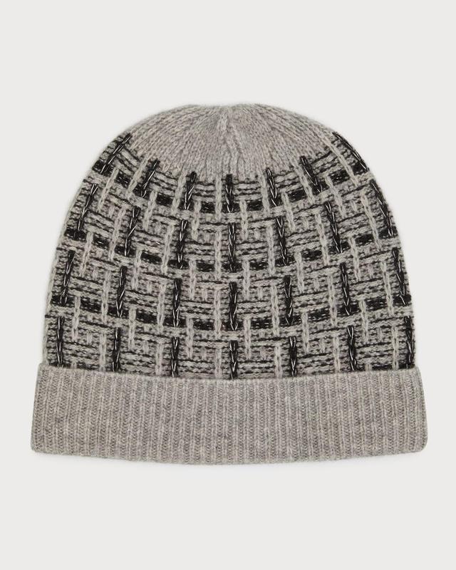 Plaid Lurex Beanie Product Image