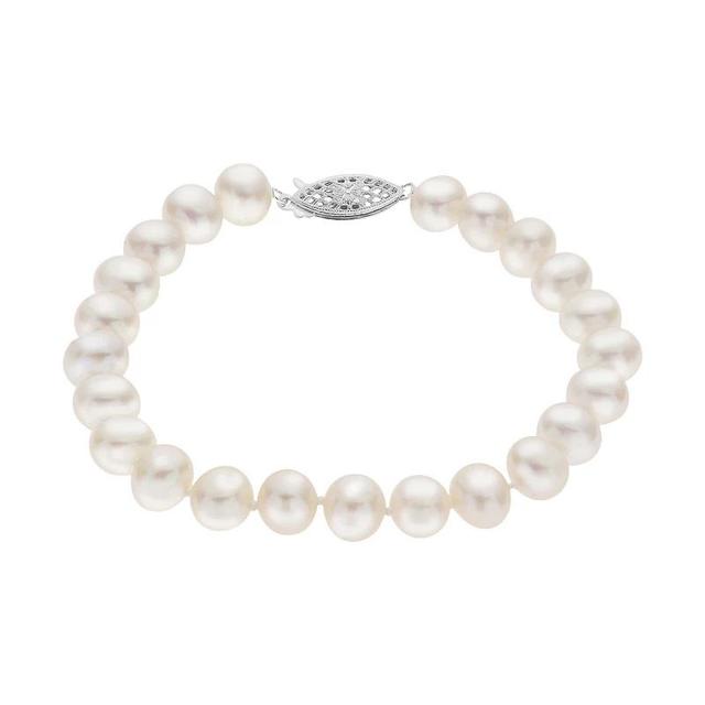 PearLustre by Imperial 7-7.5 mm Freshwater Cultured Pearl Bracelet - 7 in., Womens White Product Image