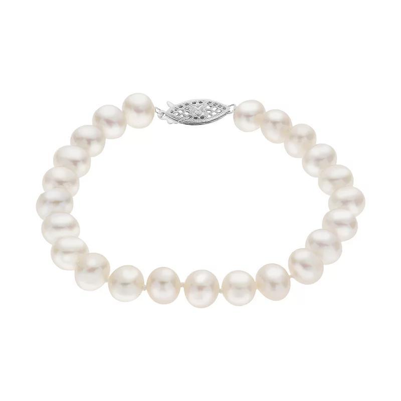 PearLustre by Imperial 7-7.5 mm Freshwater Cultured Pearl Bracelet - 7 in., Womens White Product Image