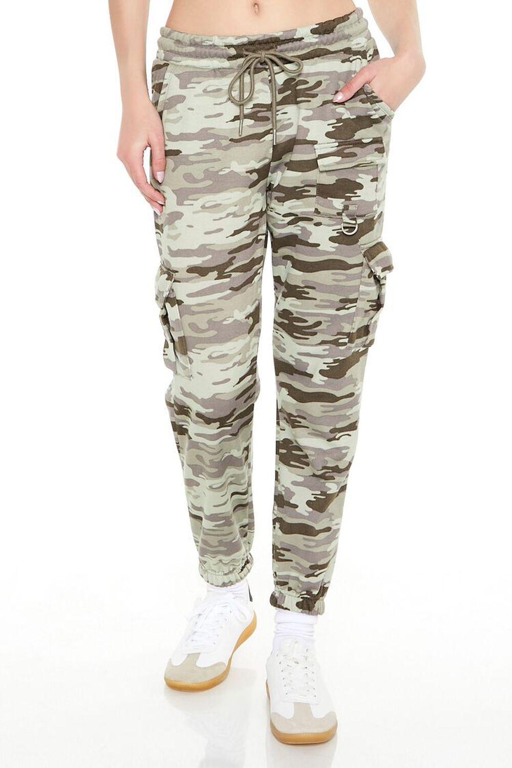 Camo Print Cargo Joggers | Forever 21 Product Image