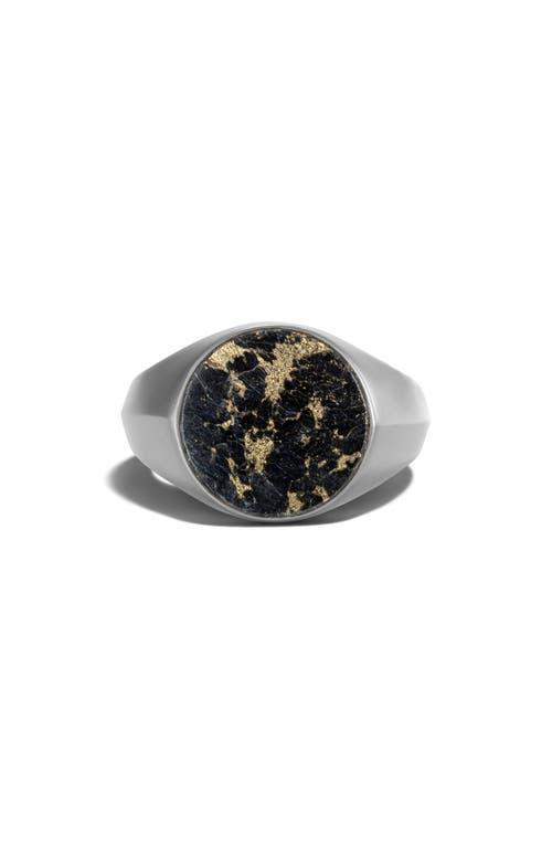 John Hardy Sterling Silver and Apache Gold Classic Chain Signet Ring Product Image