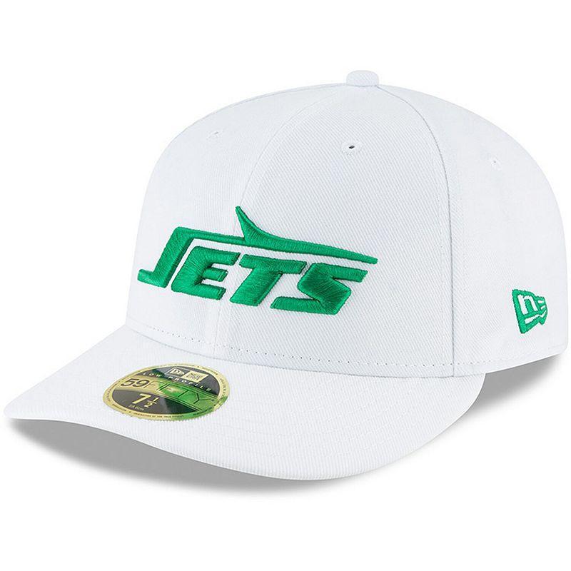 Mens New Era White New York Jets Omaha Low Profile 59FIFTY Fitted Hat Product Image