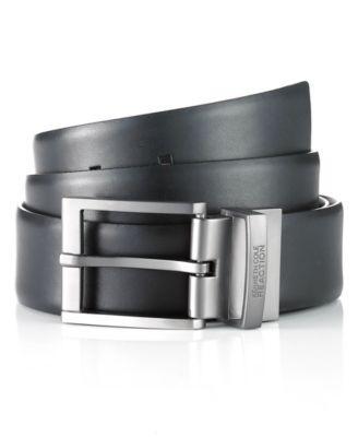 Mens Reversible Textured Kenneth Cole Reaction Reversible Dress Belt, Created for Macys - Black Product Image