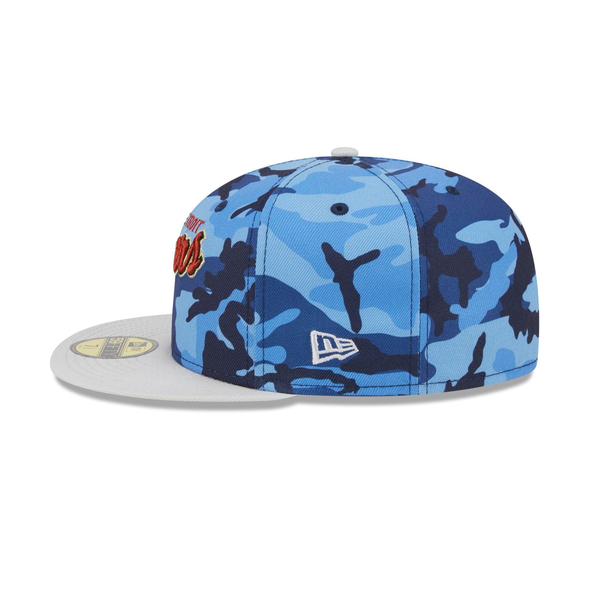 Detroit Tigers Blue Camo 59FIFTY Fitted Hat Male Product Image