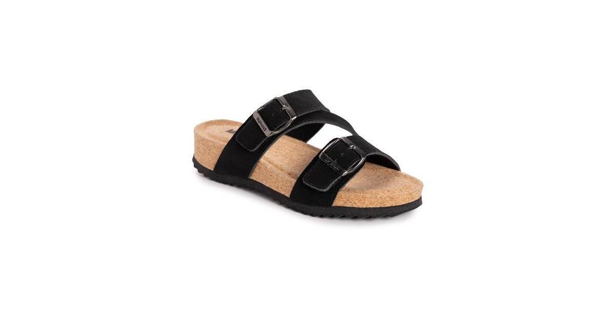 MUK LUKS Poppy Womens Suede Slide Sandals Product Image