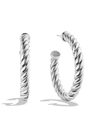 Womens Cable Classics Hoop Earrings Product Image