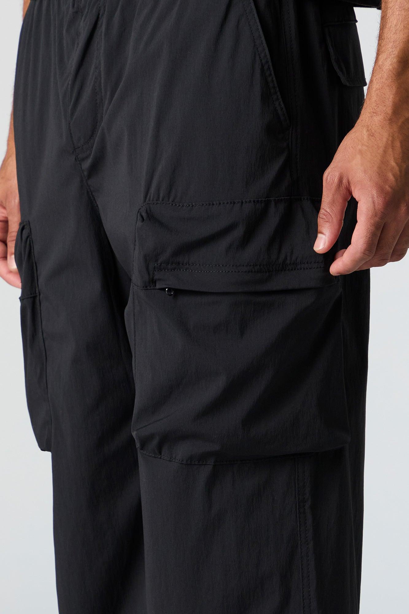 Nylon Zip Pocket Straight Leg Cargo Pant Male Product Image