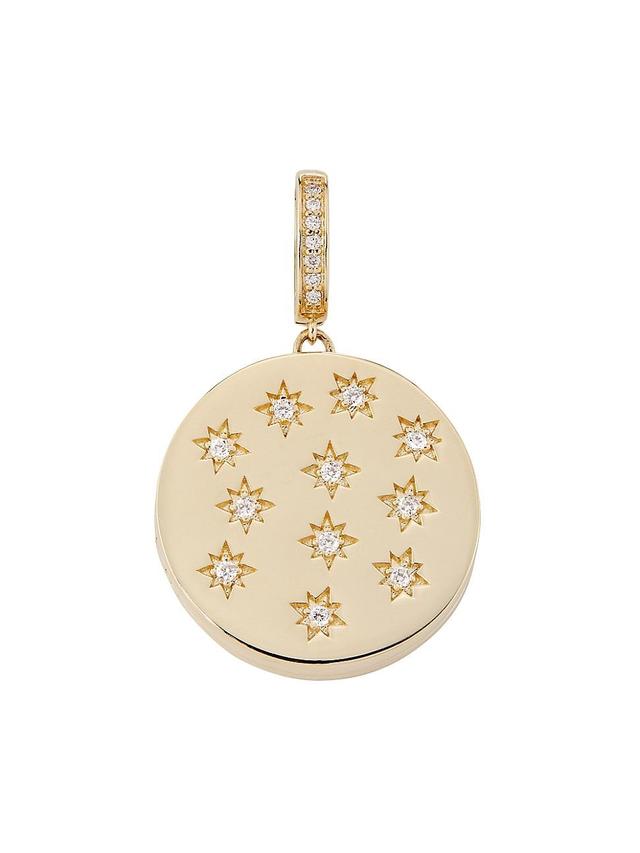 Womens 14K Yellow Gold & 0.13 TCW Diamond Locket Product Image