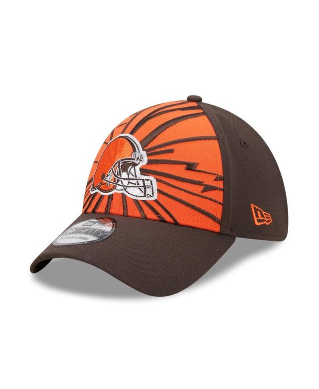 Mens New Era Orange Cleveland Browns Shattered 39THIRTY Flex Hat - Orange Product Image