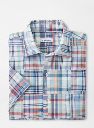 Peter Millar Mens Cabana Madras Cotton Sport Shirt | Color: Multi | Size: L Product Image