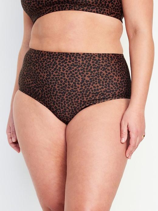 High-Waisted French-Cut Bikini Swim Bottoms Product Image