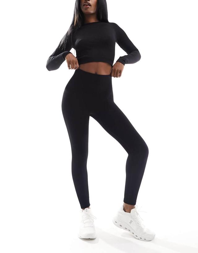 ASOS 4505 Icon seamless cropped 7/8 rib gym legging Product Image