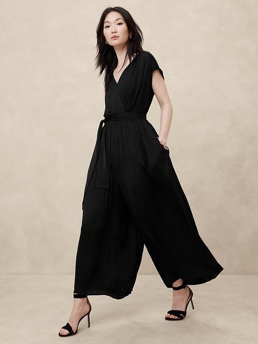 Crystal Pleated Jumpsuit Product Image