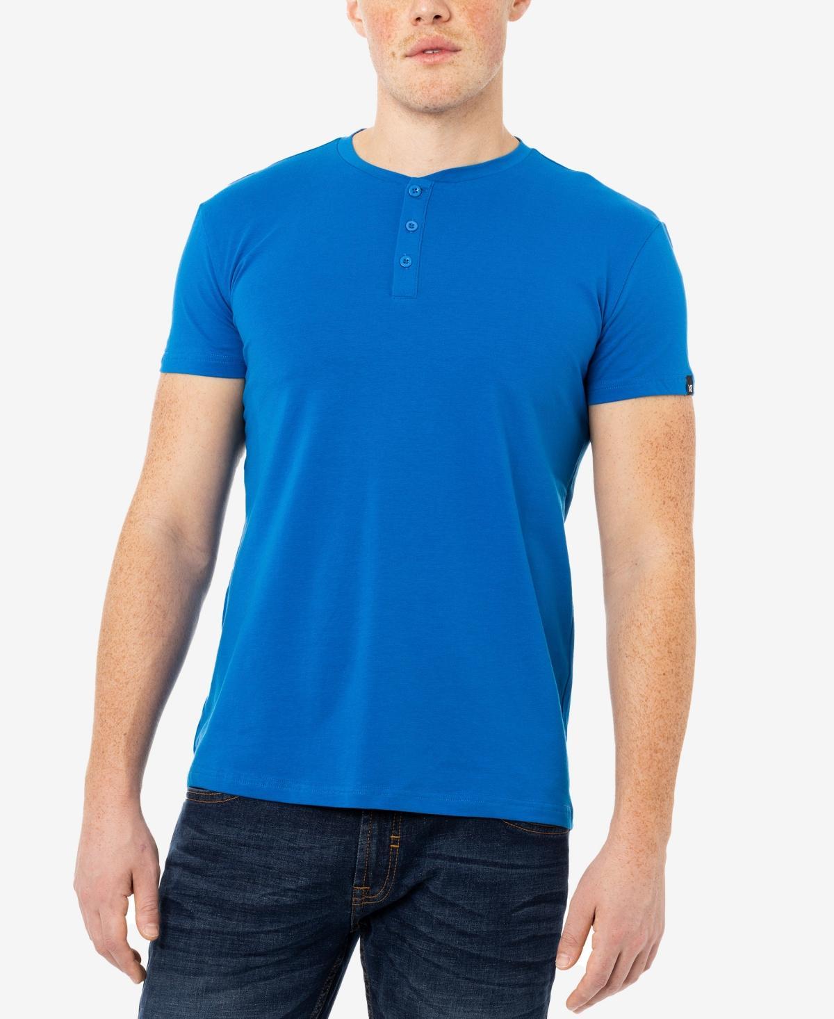 X-Ray Mens Basic Henley Neck Short Sleeve T-shirt Product Image