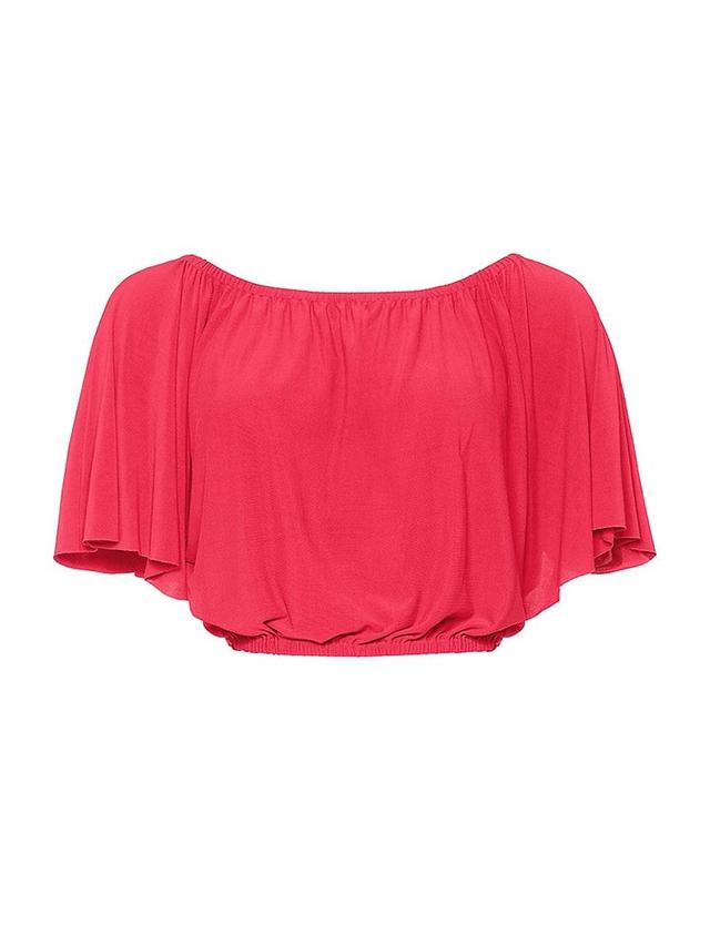 Womens Solal Off-The-Shoulder Crop Top Product Image