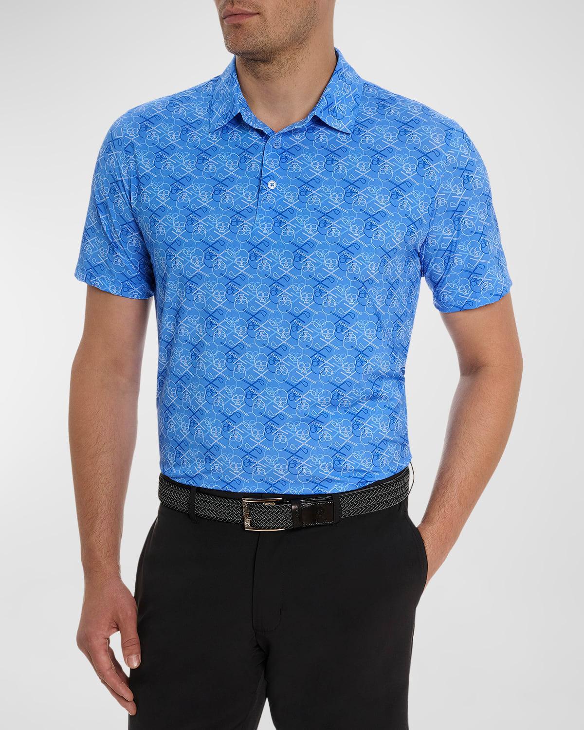 Mens Iron Skull 2 Stretch Polo Shirt Product Image