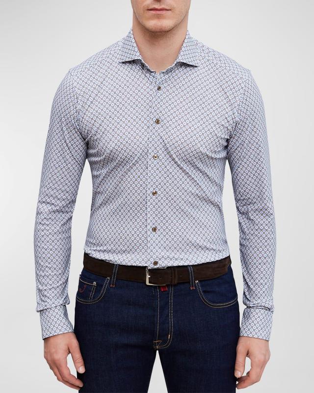 Mens Modern 4 Flex Stretch Geometric-Print Sport Shirt Product Image