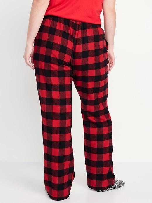 Mid-Rise Flannel Pajama Pants for Women Product Image