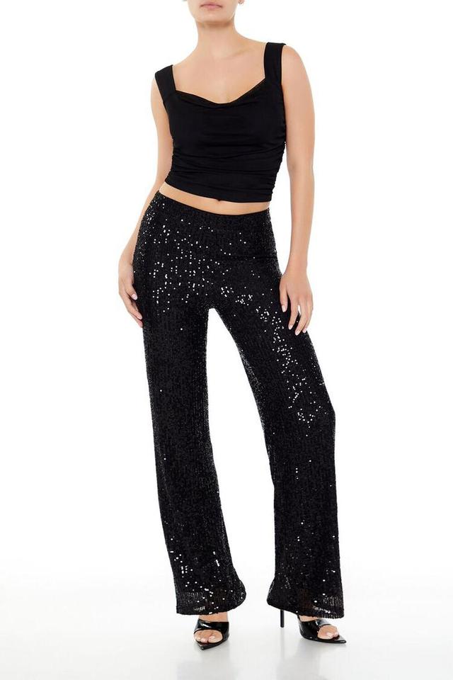 Sequin High-Rise Wide-Leg Pants | Forever 21 Product Image