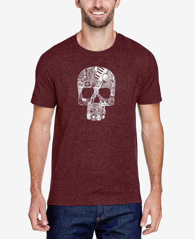 La Pop Art Mens Rock N Roll Skull Premium Blend Word Art T-shirt Product Image