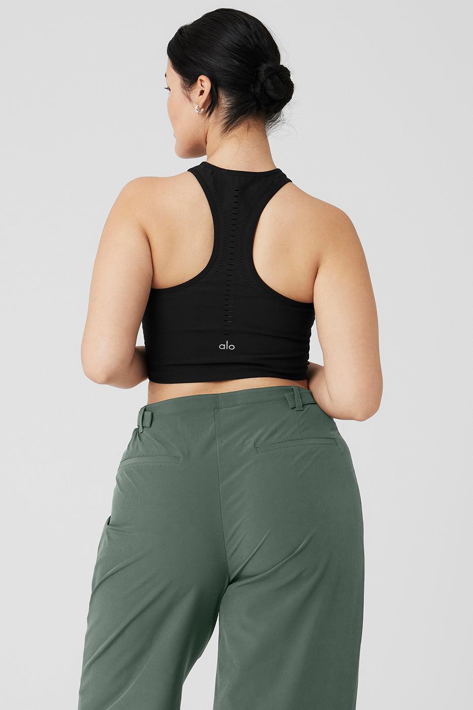 Seamless Open Air Racerback Tank - Black Female Product Image