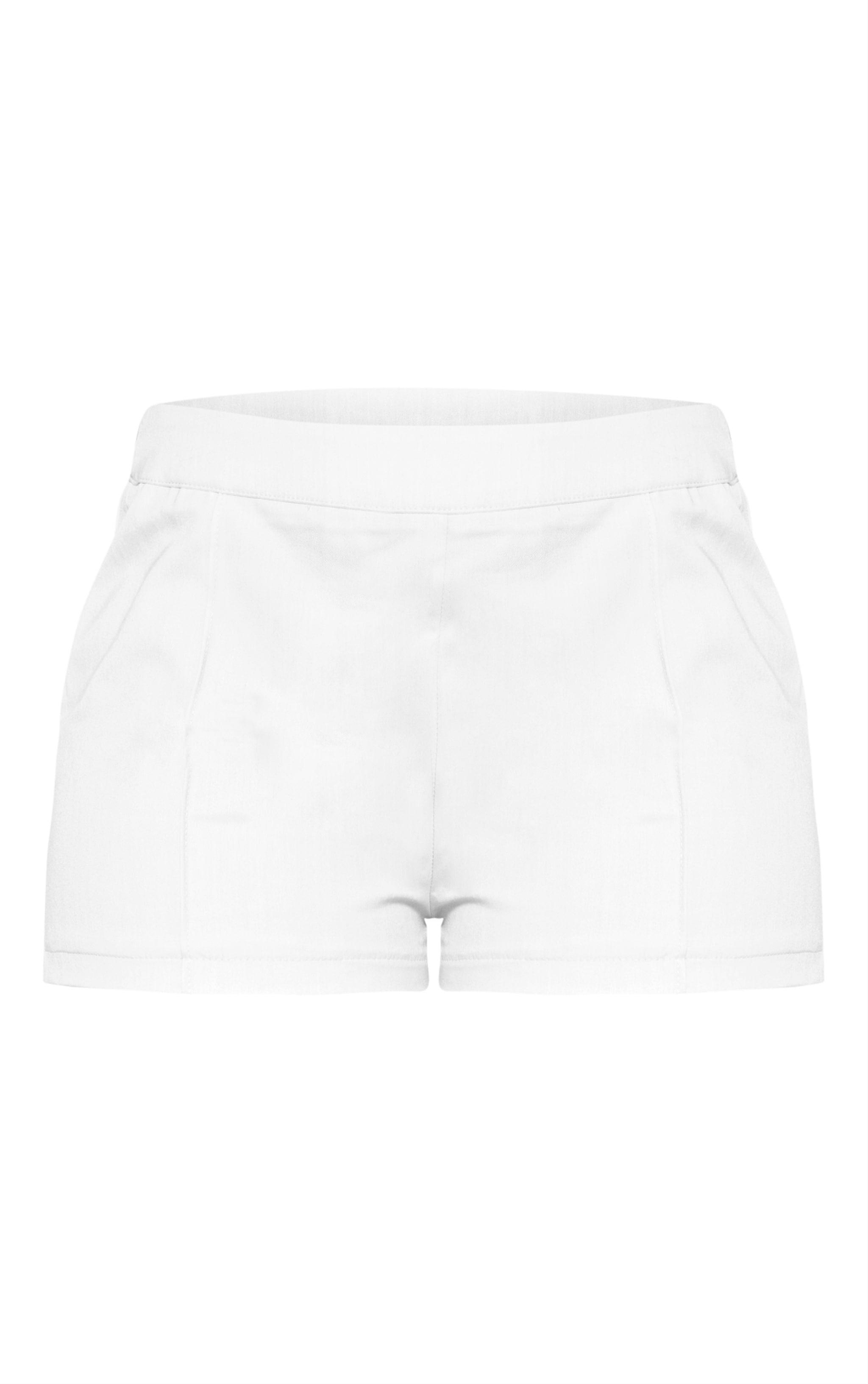 Cream Tailored Woven Hot Pants Product Image