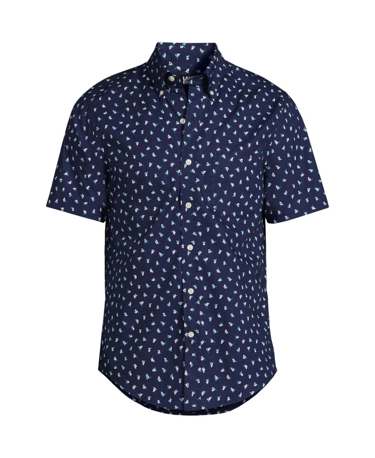 Mens Lands End Traditional-Fit Essential Lightweight Poplin Button-Down Shirt Product Image