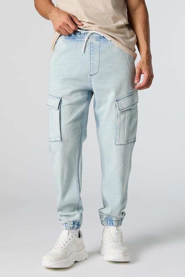 Denim Cargo Jogger Male Product Image