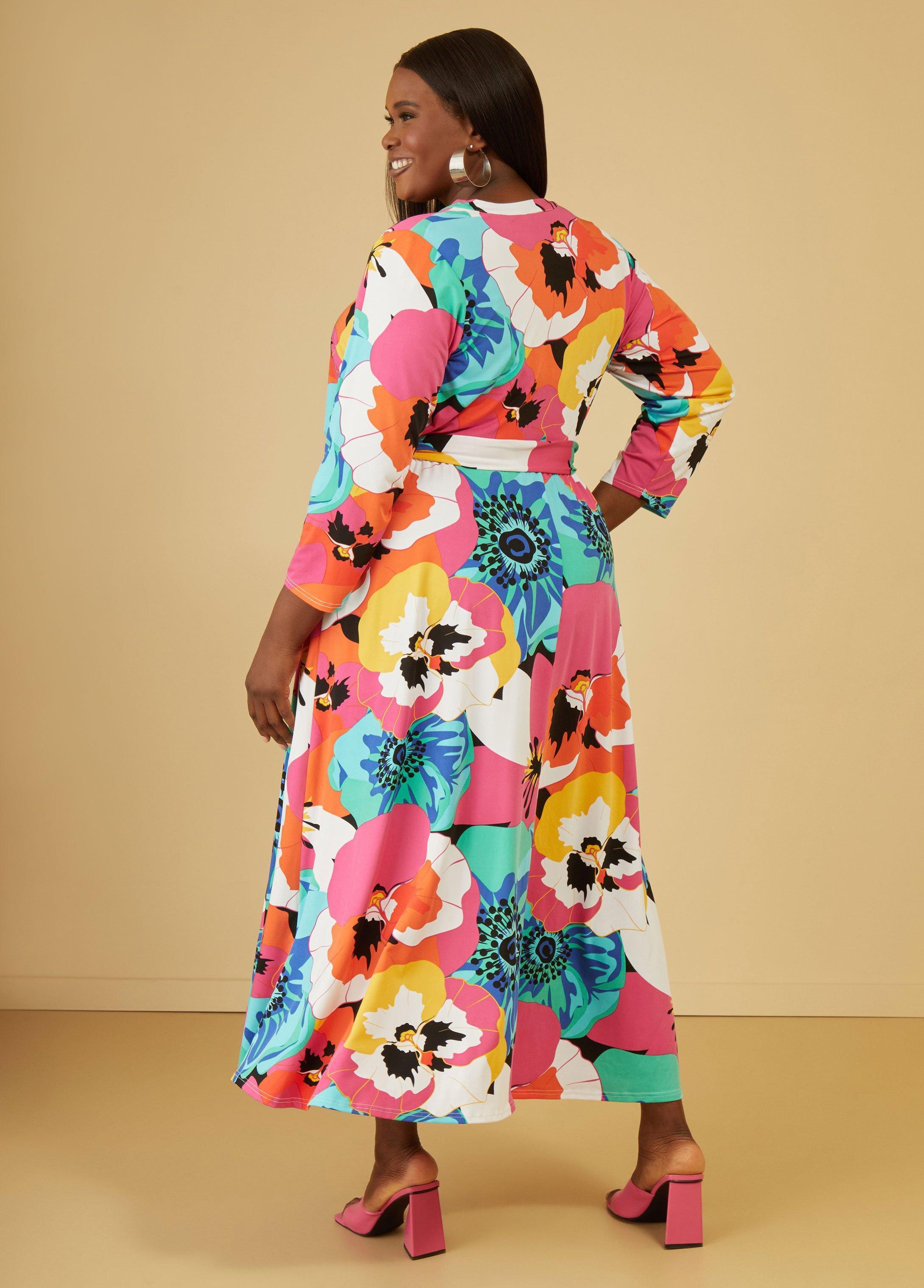 Floral Faux Wrap Maxi Dress Product Image