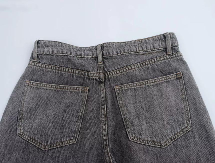 Mid Rise Washed Loose Fit Jeans Product Image