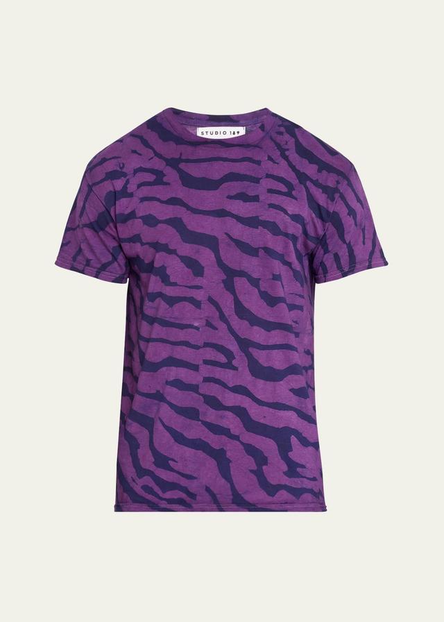 Mens Zebra Hand-Batik T-Shirt Product Image