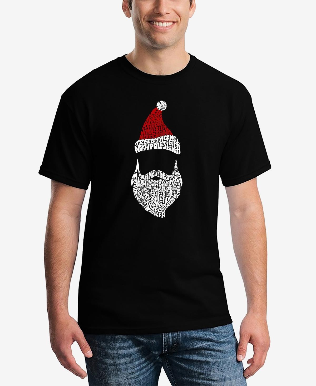 La Pop Art Mens Santa Claus Word Art T-shirt Product Image