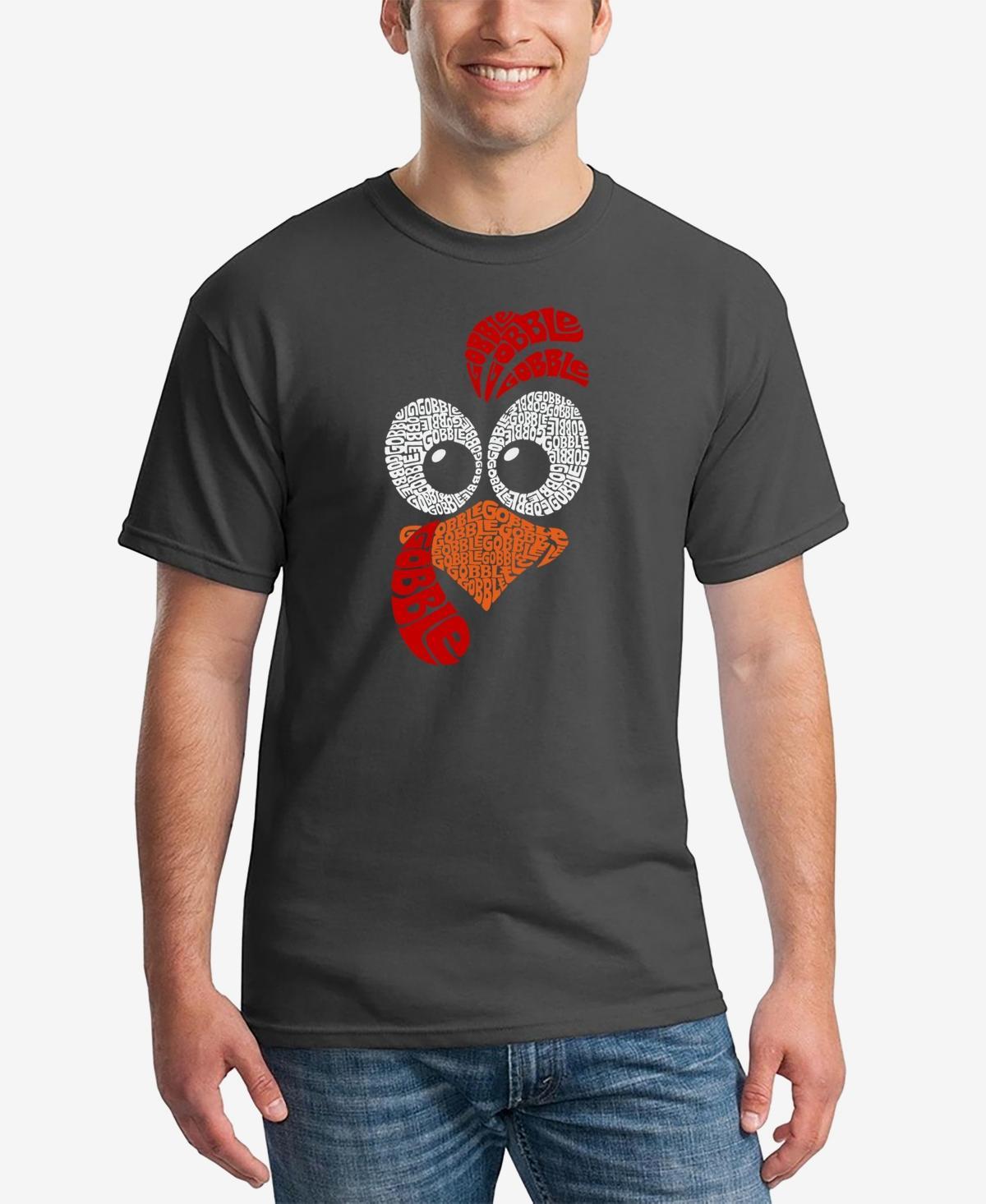 La Pop Art Mens Turkey Face Word Art T-Shirt Product Image