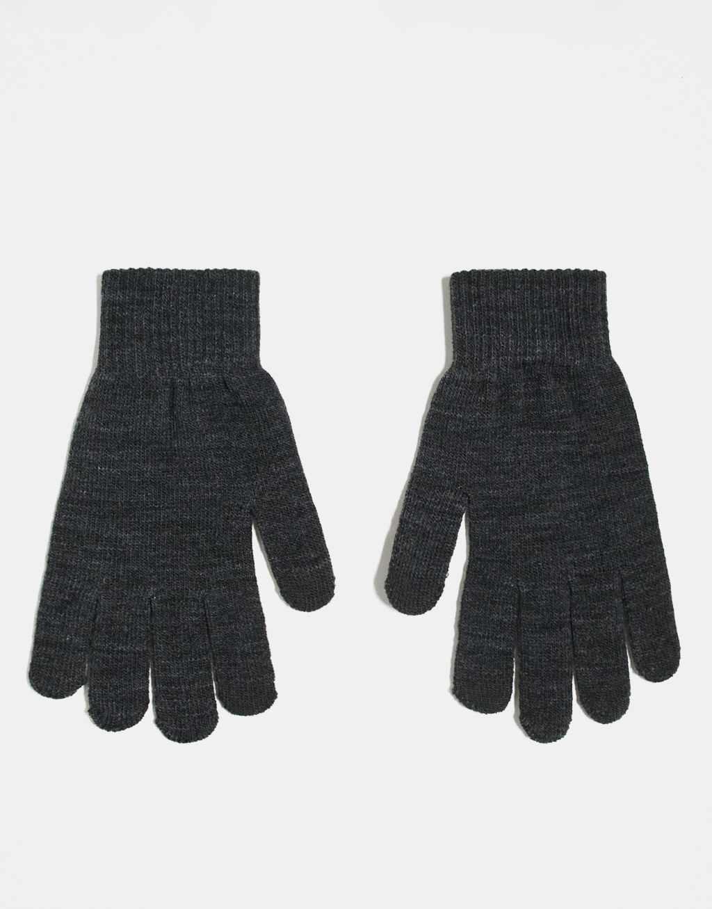 Vero Moda touchscreen gloves in dark gray melange Product Image