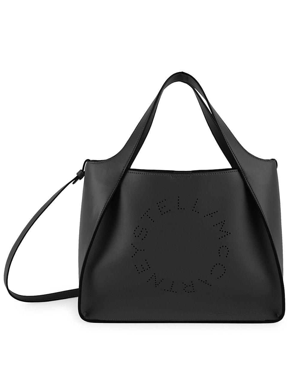 Stella McCartney Perforated Logo Faux Leather Satchel Product Image