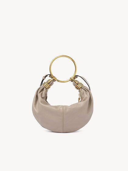 Small Bracelet Hobo bag in grained leather Product Image