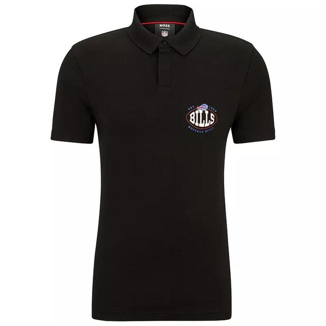 Mens BOSS X NFL Black Buffalo Bills Polo Product Image