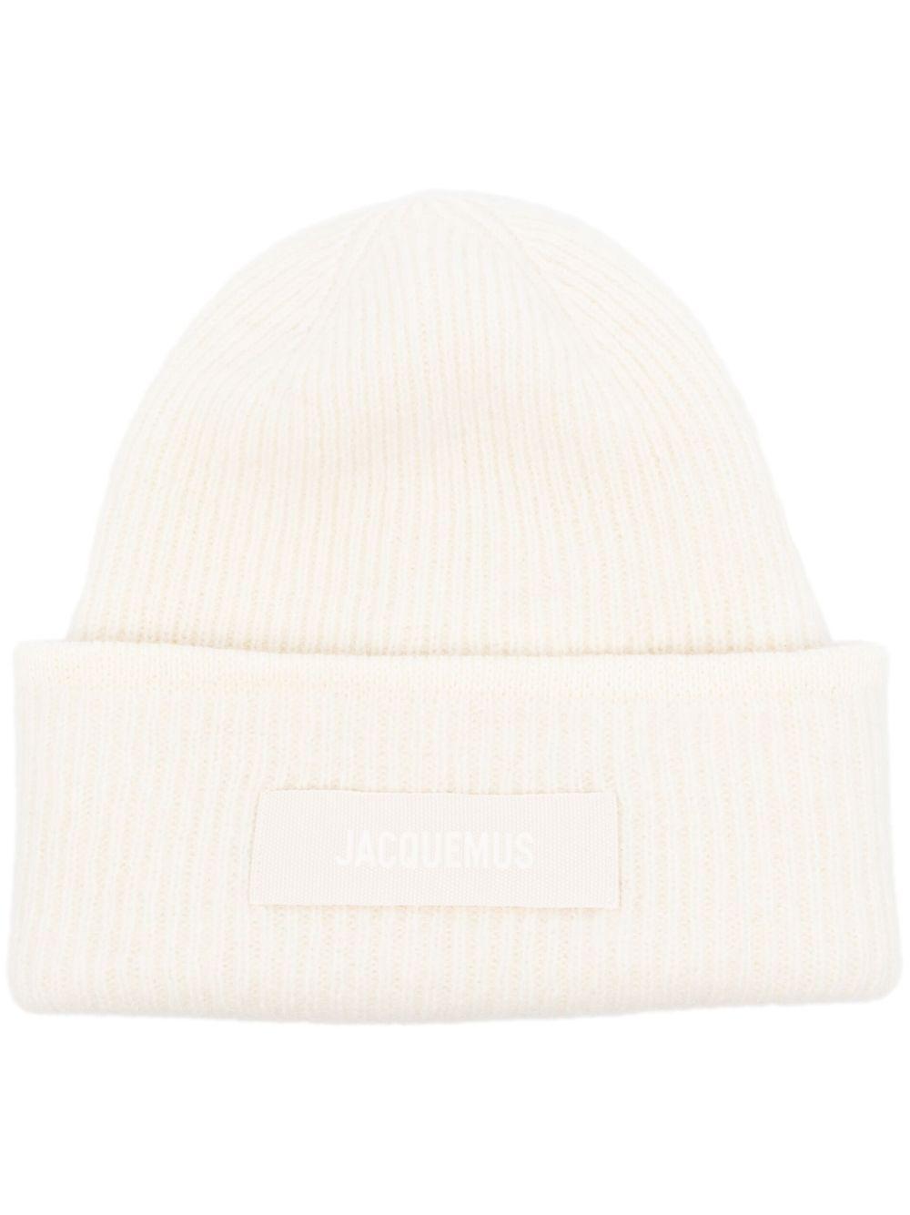 JACQUEMUS Le Bonnet Gros Grain Beanie In Neutrals Product Image