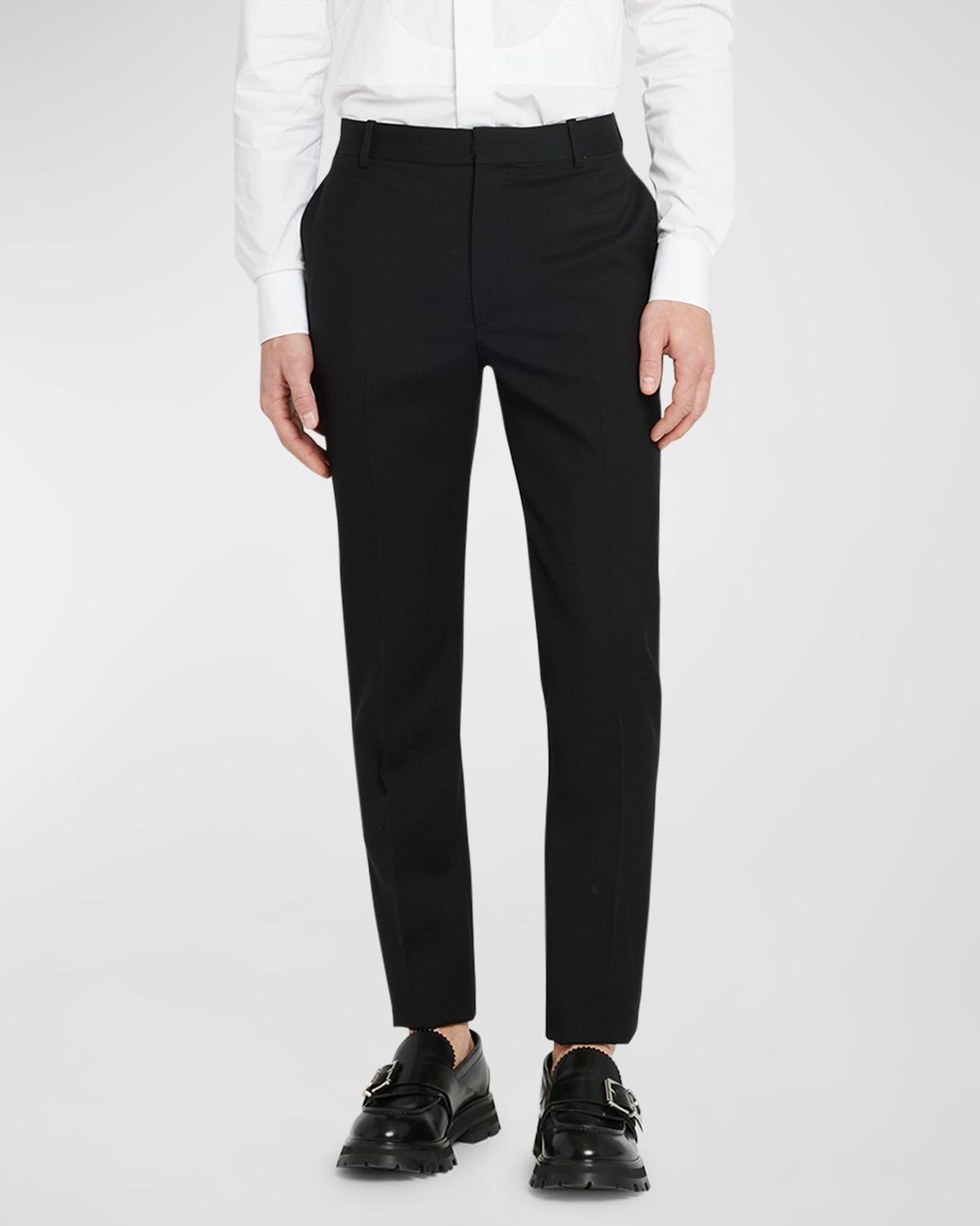 Mens Wool Gabardine Cigarette Trousers Product Image