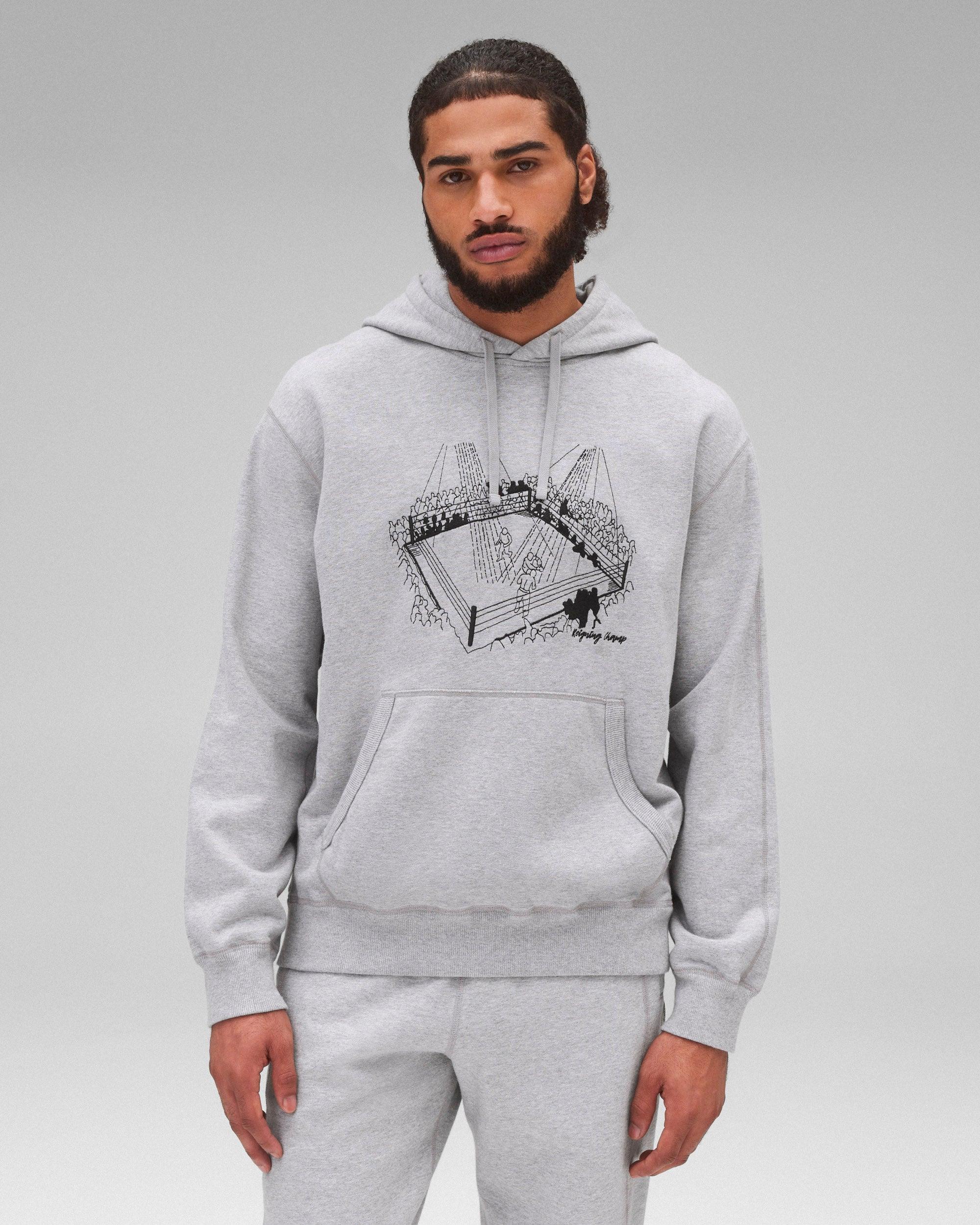 Midweight Terry Lines Hoodie Male Product Image