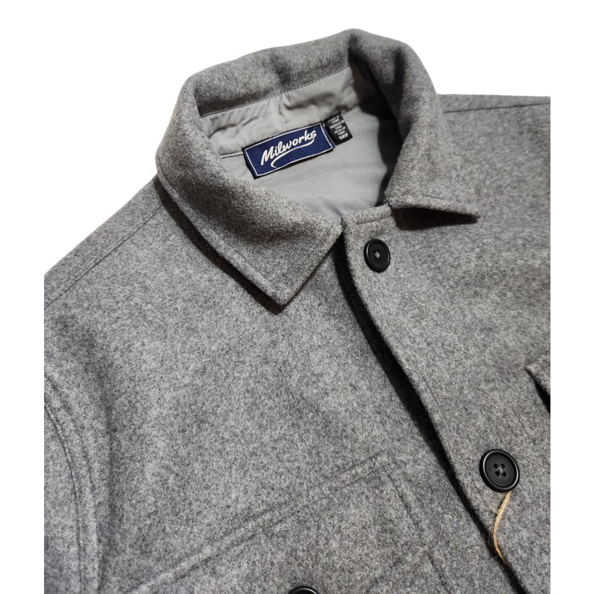 Grey Melange Overshirt Product Image