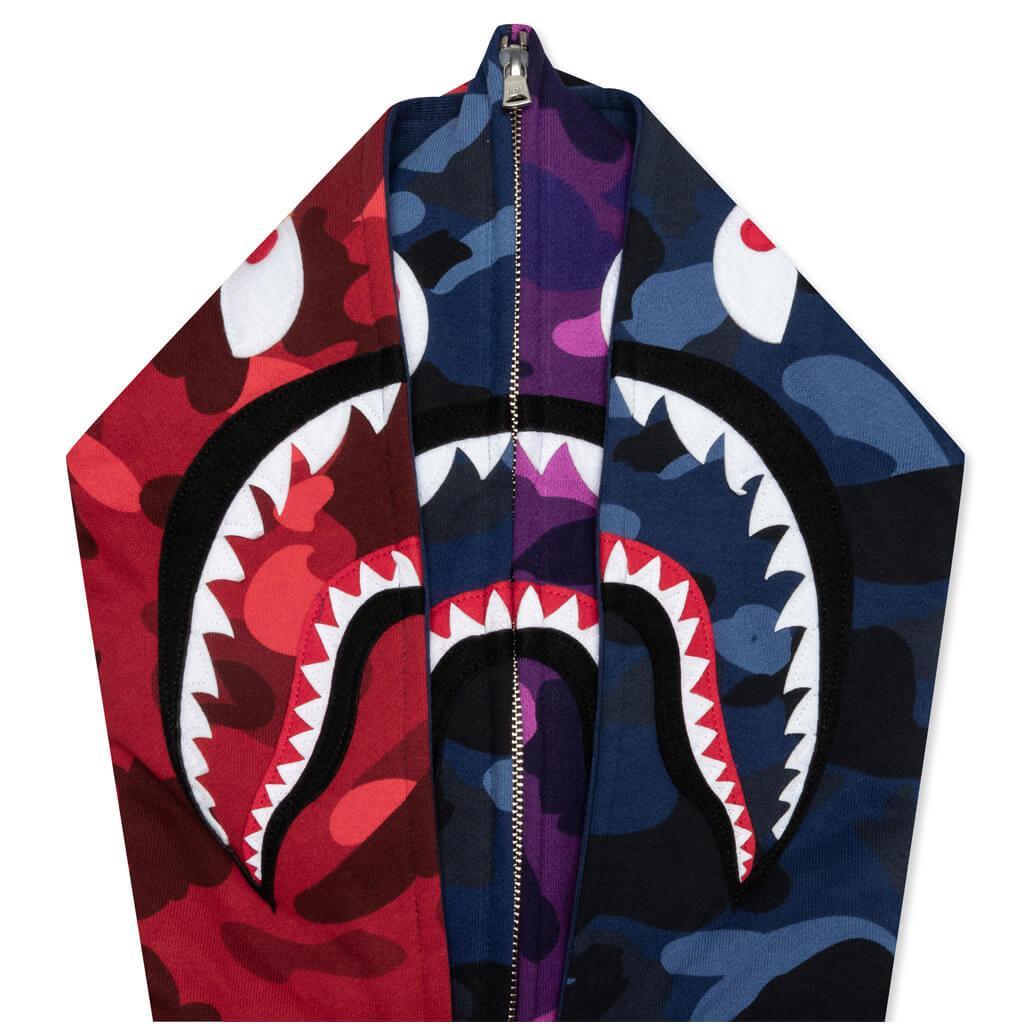 Crazy Shark Wide Fit Full Zip Double Hoodie - Multi Male Product Image