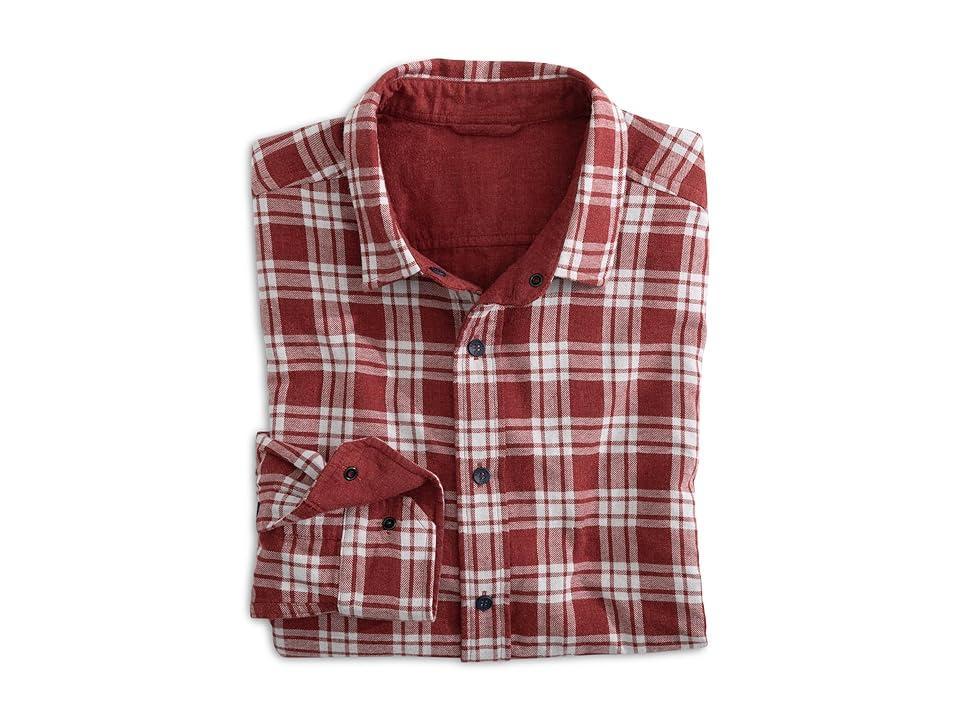 Southern Tide Long Sleeve Melbourne Reversible Plaid Sport Shirt (Heather Tuscany ) Men's Clothing Product Image