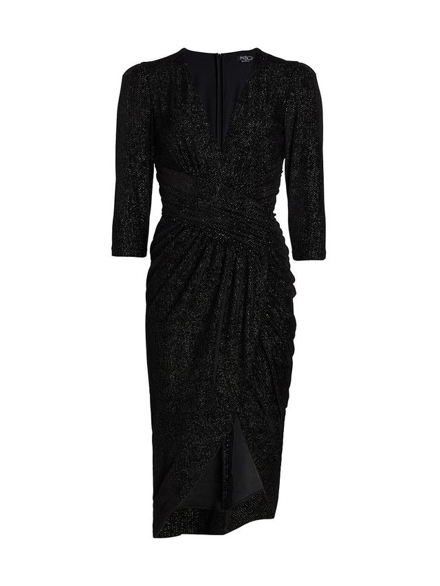 Womens Shimmer Velvet Cocktail Dress Product Image