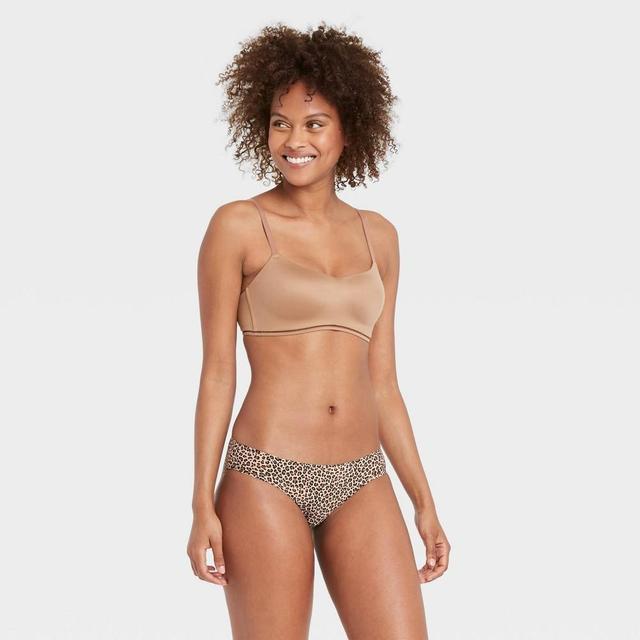 Womens Leopard Print Bonded Micro Bikini Underwear - Auden Urban Safari Tan S Product Image