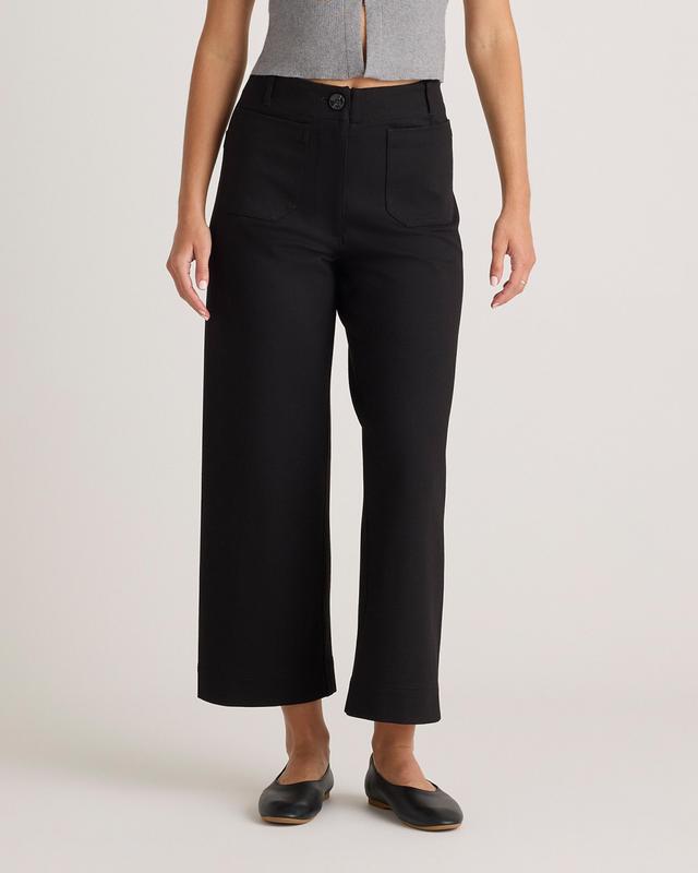 Women's Ultra-Stretch Ponte Cropped Wide Leg Pants (NEW) Product Image